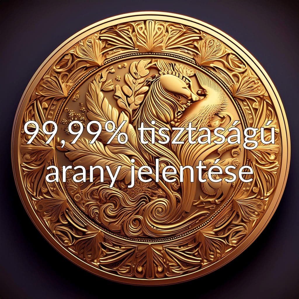 Négykilences tisztaságú aranyérme szimbolizálja a befektetési arany kiváló minőségét és értékállóságát.